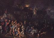 Adam Elsheimer The burning of Troy oil painting on canvas